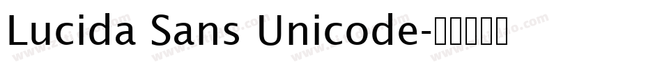Lucida Sans Unicode字体转换